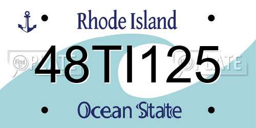 48TI125 Rhode Island License Plate