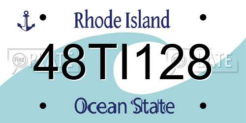 48TI128 Rhode Island License Plate