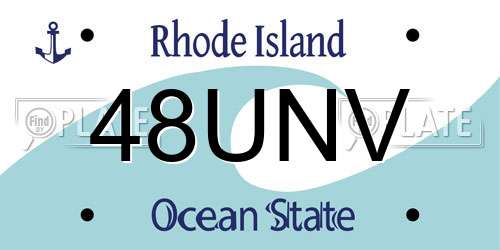 48UNV Rhode Island License Plate
