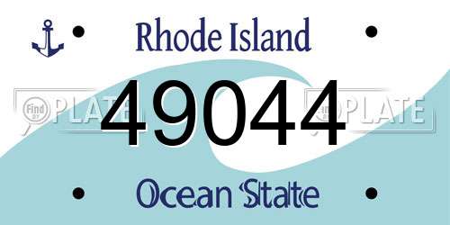 49044 Rhode Island License Plate