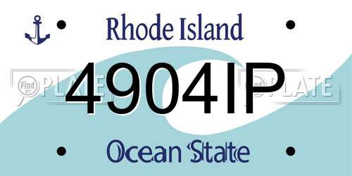 4904IP Rhode Island License Plate