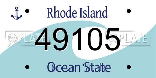 49105 Rhode Island License Plate