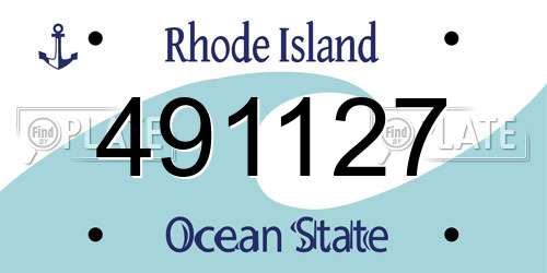491127 Rhode Island License Plate