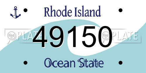 49150 Rhode Island License Plate