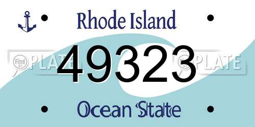 49323 Rhode Island License Plate