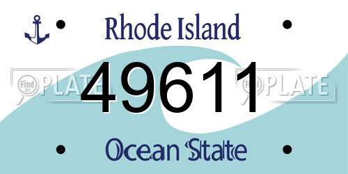49611 Rhode Island License Plate