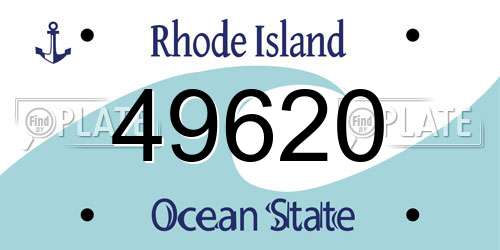 49620 Rhode Island License Plate
