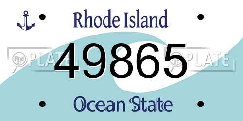 49865 Rhode Island License Plate