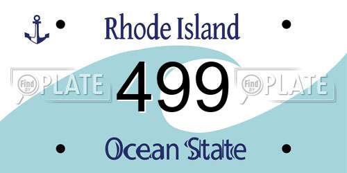 499 Rhode Island License Plate