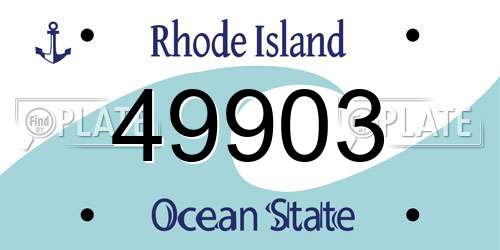 49903 Rhode Island License Plate