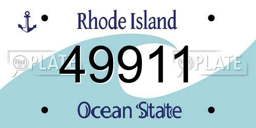 49911 Rhode Island License Plate