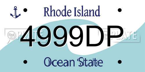 4999DP Rhode Island License Plate