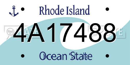 4A17488 Rhode Island License Plate
