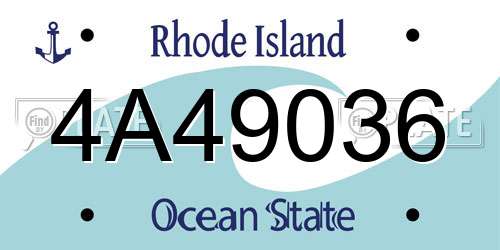 4A49036 Rhode Island License Plate