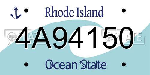 4A94150 Rhode Island License Plate