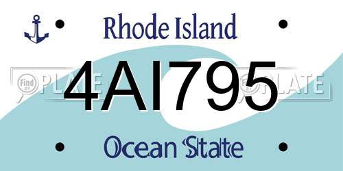 4AI795 Rhode Island License Plate