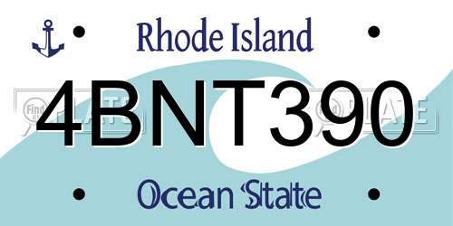4BNT390 Rhode Island License Plate