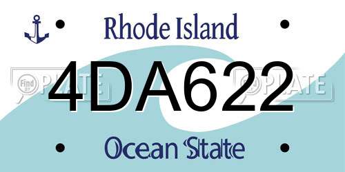 4DA622 Rhode Island License Plate