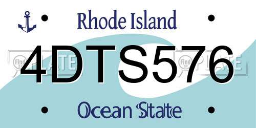 4DTS576 Rhode Island License Plate