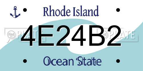 4E24B2 Rhode Island License Plate