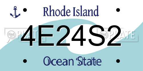 4E24S2 Rhode Island License Plate