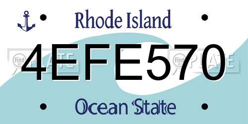 4EFE570 Rhode Island License Plate