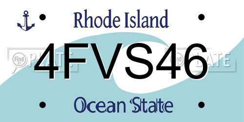 4FVS46 Rhode Island License Plate