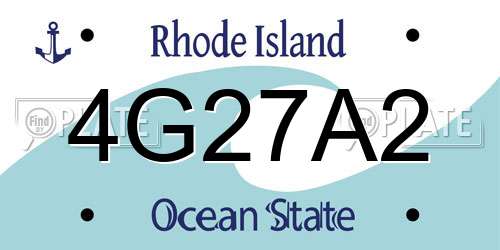 4G27A2 Rhode Island License Plate