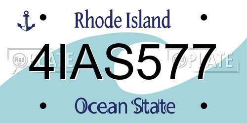 4IAS577 Rhode Island License Plate
