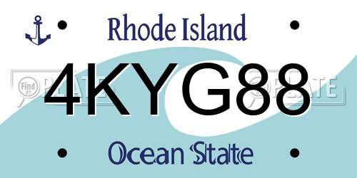 4KYG88 Rhode Island License Plate