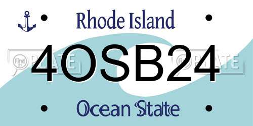 4OSB24 Rhode Island License Plate