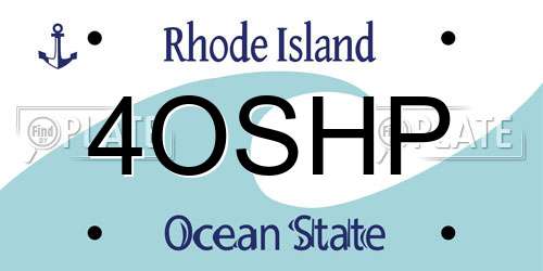 4OSHP Rhode Island License Plate