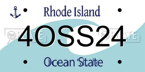 4OSS24 Rhode Island License Plate