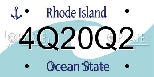 4Q20Q2 Rhode Island License Plate
