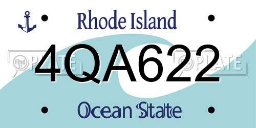 4QA622 Rhode Island License Plate