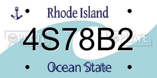 4S78B2 Rhode Island License Plate