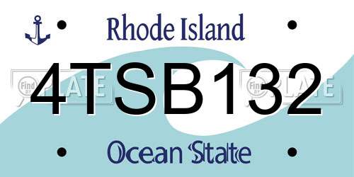 4TSB132 Rhode Island License Plate
