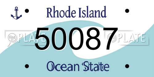 50087 Rhode Island License Plate