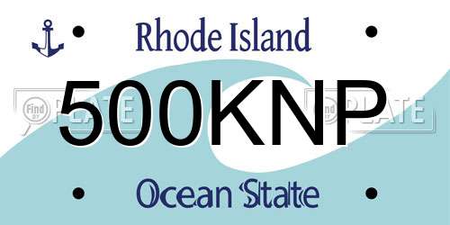 500KNP Rhode Island License Plate