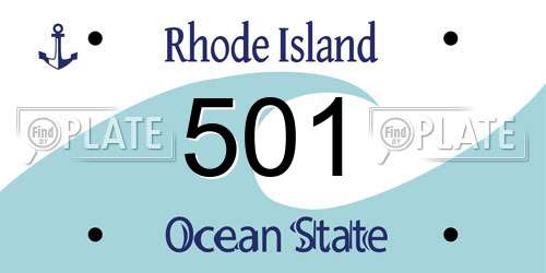 501 Rhode Island License Plate