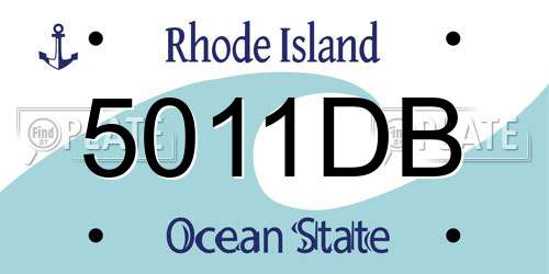5011DB Rhode Island License Plate