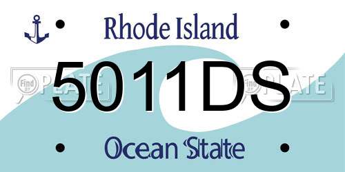 5011DS Rhode Island License Plate