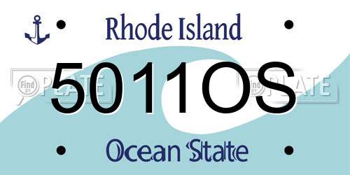 5011OS Rhode Island License Plate