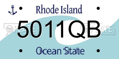 5011QB Rhode Island License Plate