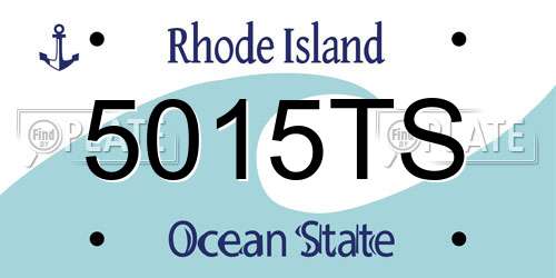 5015TS Rhode Island License Plate