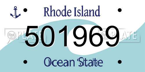501969 Rhode Island License Plate