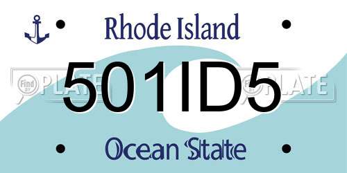 501ID5 Rhode Island License Plate