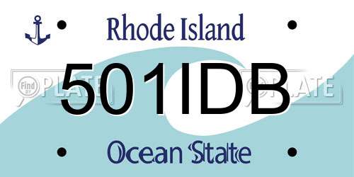 501IDB Rhode Island License Plate