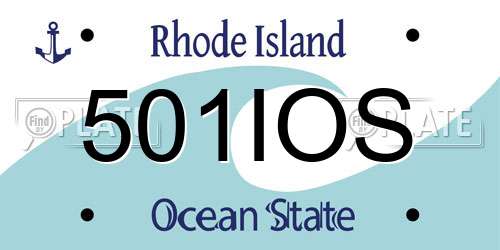 501IOS Rhode Island License Plate