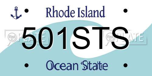 501STS Rhode Island License Plate